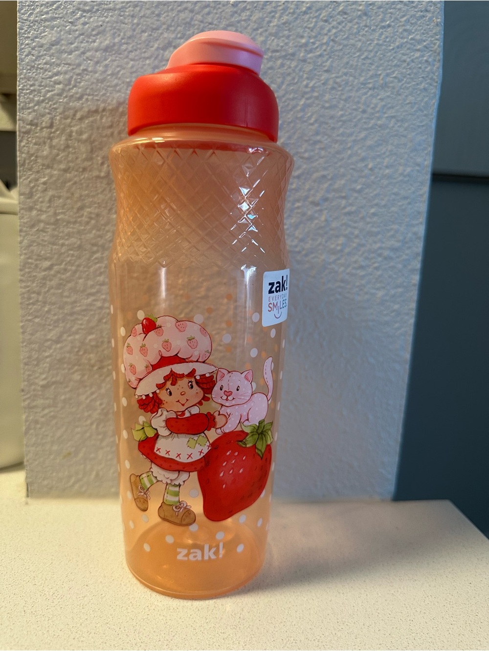 zak! Strawberry  Water Bottle - Pink/Red
